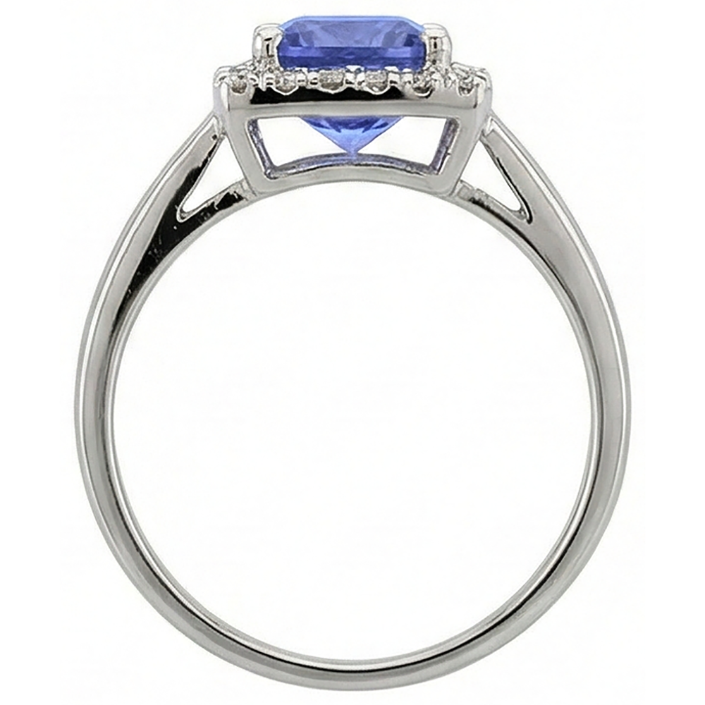 echter princess diamant 2.15Karat ring auf Weiß