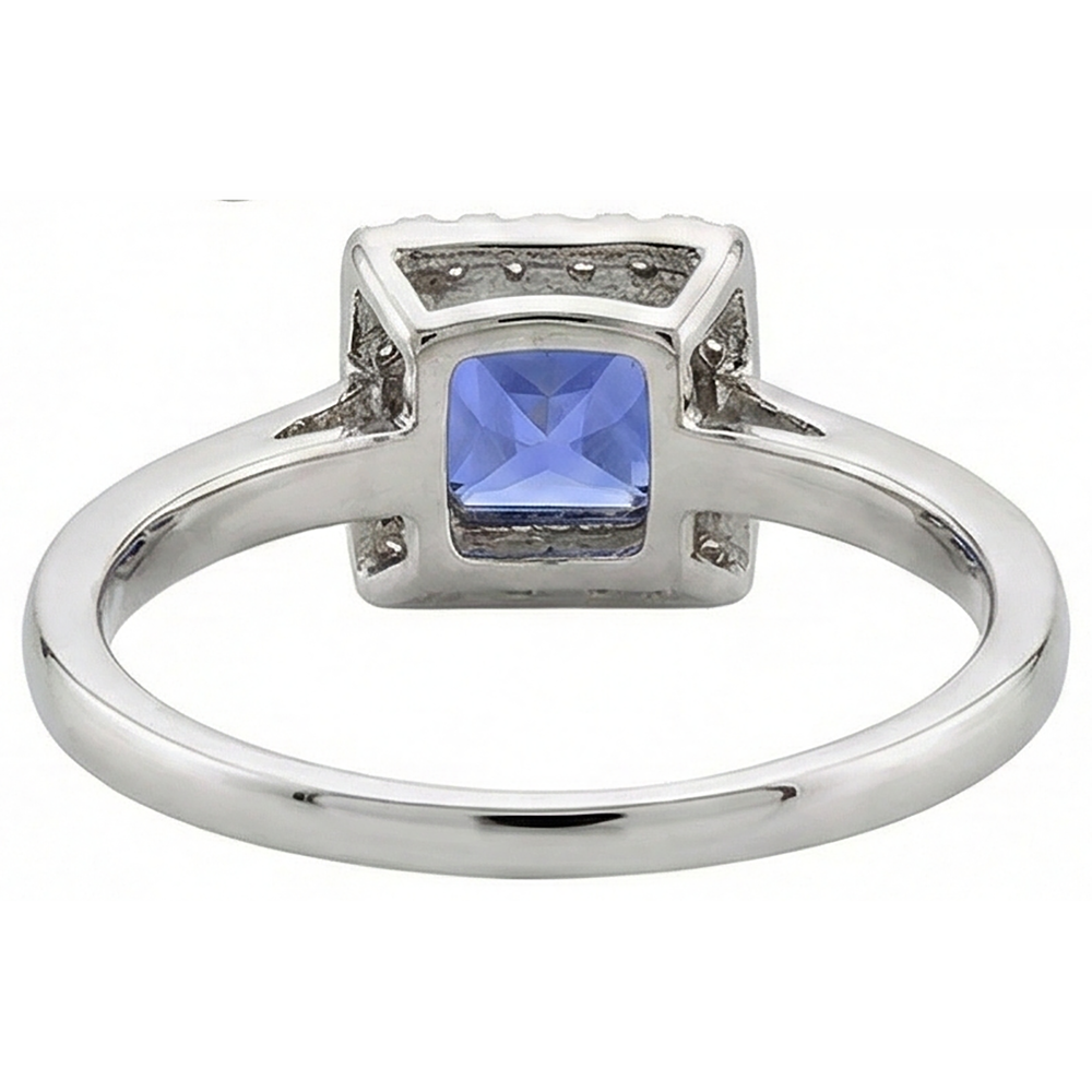 echter princess diamant 2.15Karat ring mit Diamantbesatz