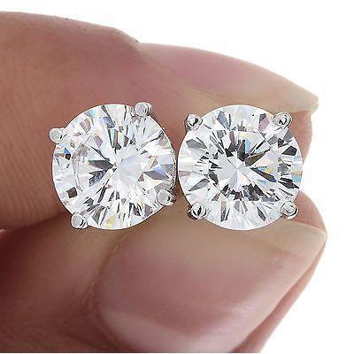 2,20 Ct Runder Natürliche Diamant Ohrstecker Weißgold Damen Schmuck