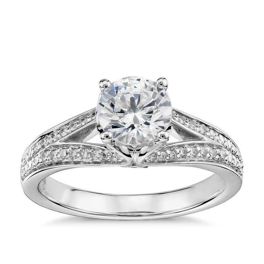 2,20 Ct Solitär Mit Akzent Echt Diamanten Ehering Gold 14K