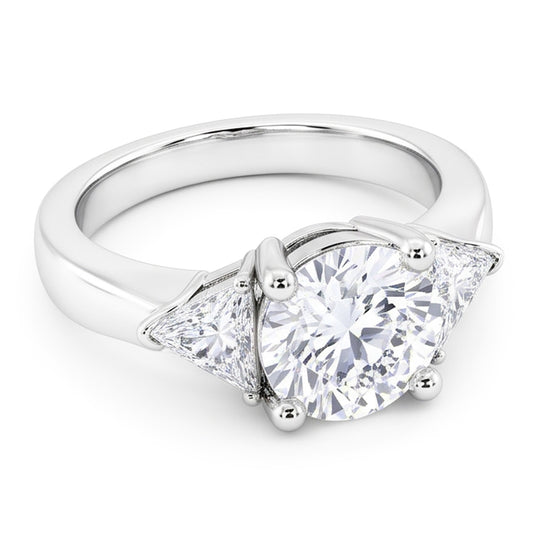2,25 Ct. Echt Diamanten Drei-Steine-Verlobungsring Weißgold