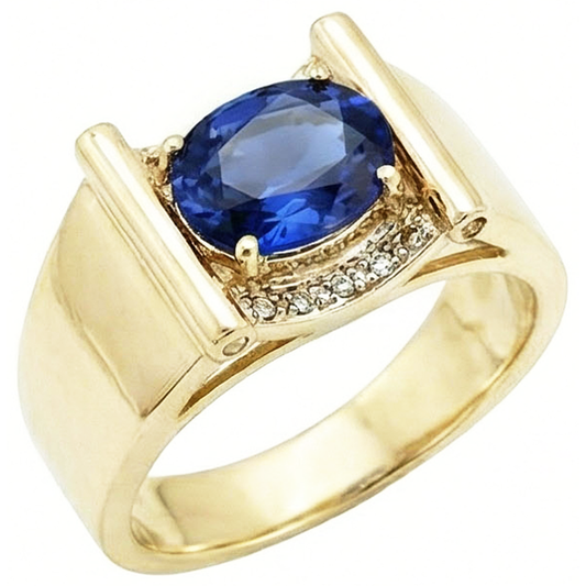 echter oval diamant 2.25Karat ring Vorderansicht
