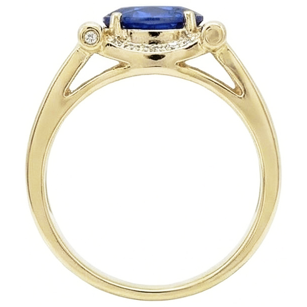 echter oval diamant 2.25Karat ring Profilansicht