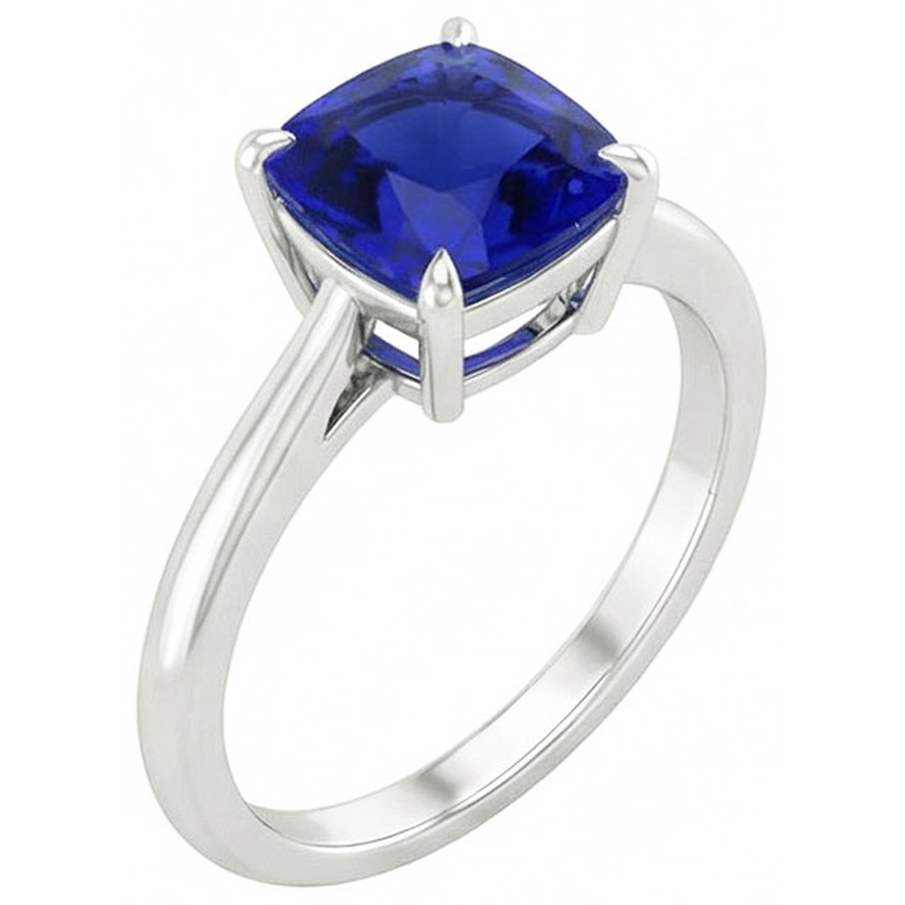 echter cushion diamant 2.25Karat ring Detailansicht