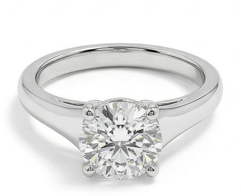 echter round diamant 2.25Karat ring Seitenansicht