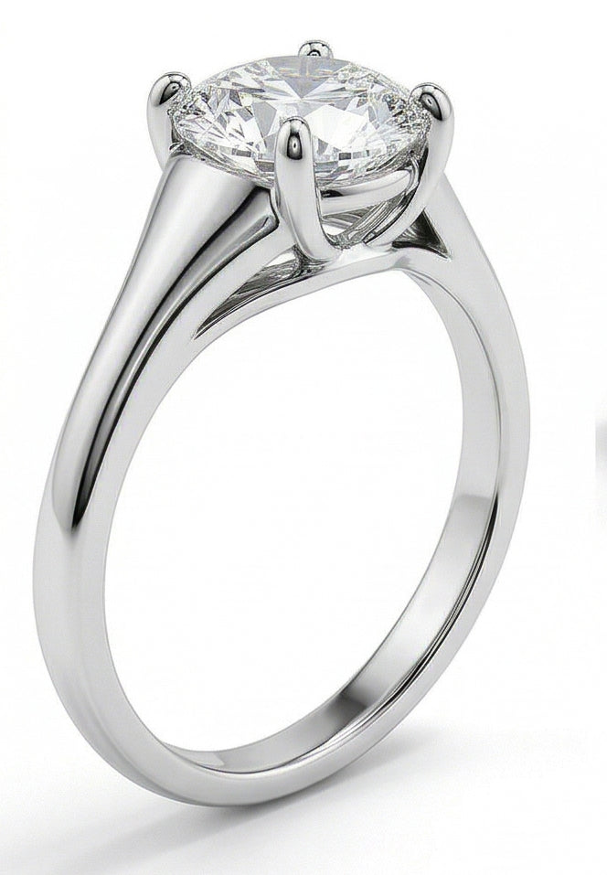 echter round diamant 2.25Karat ring Detailansicht