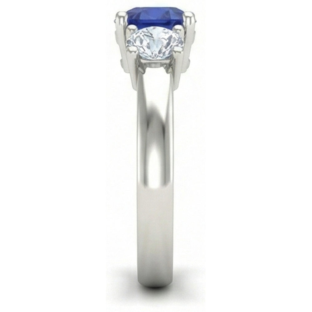 echter round saphir 1.25Karat ring Detailansicht