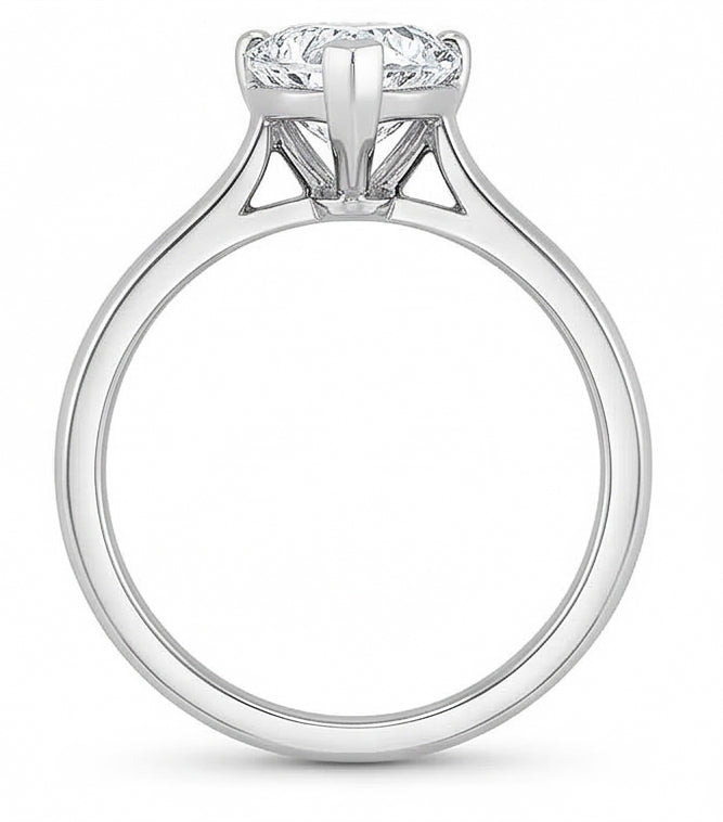 echter heart diamant 2.25Karat ring Draufsicht