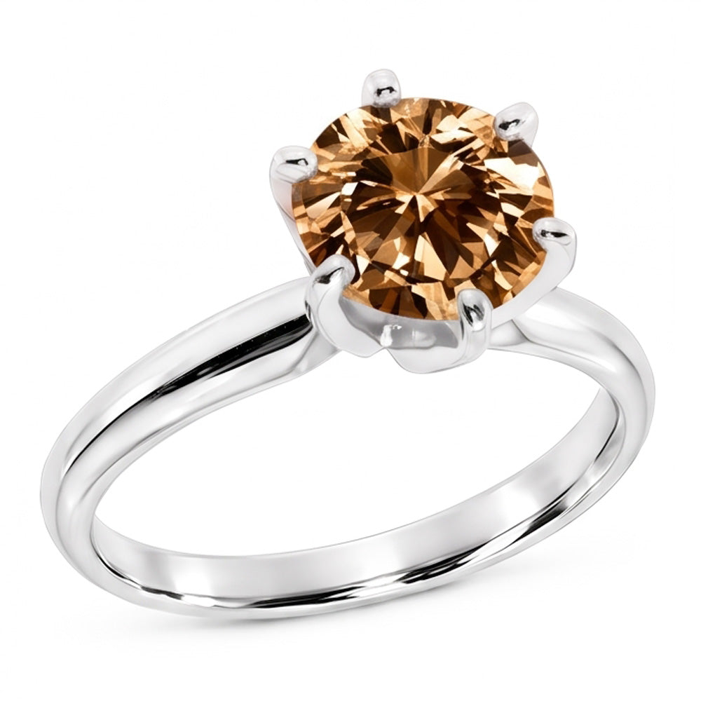2,25 ct. Solitär Champagner Diamant Schmuck Edelstein Ring