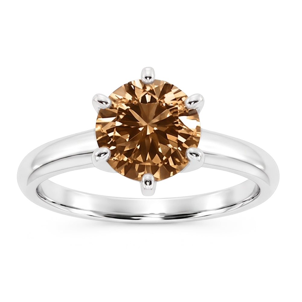 2,25 ct. Solitär Champagner Diamant Schmuck Edelstein Ring