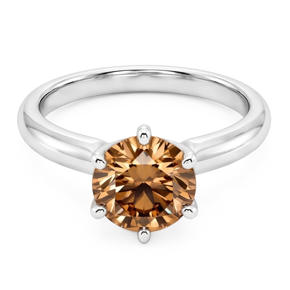 2,25 ct. Solitär Champagner Diamant Schmuck Edelstein Ring