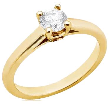 2,25 Ct. Echt Diamanten Solitaire Gelbgold Ring Neu