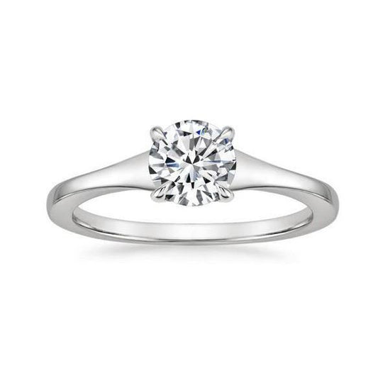 2,25 Ct Krappen-Set Solitaire Natürliche Diamant-Verlobungsring Weißgold 14K