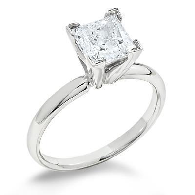 2,25 Ct Solitär-Natürliche Diamant-Hochzeitsring Im Princess-Schliff Neu