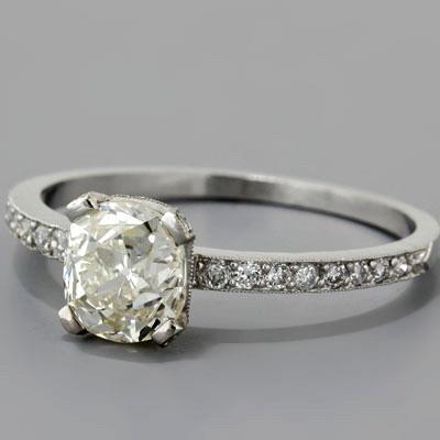 2,25 Karat Alter Bergmann Cut Natürliche Diamant Ehering Schmuck