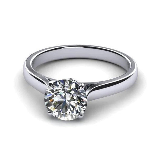 echter round diamant 2.25Karat ring Vorderansicht