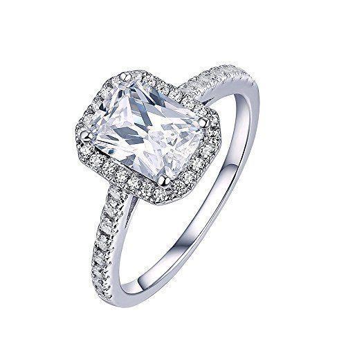 2,25 Karat Strahlend Und Rundschliff Echt Diamanten Halo Ring Weißgold 14K