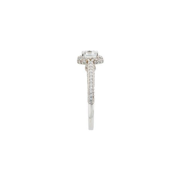 2,31 Karat Asscher Echt Diamant Solitaire Verlobungsring Schmuck Neu