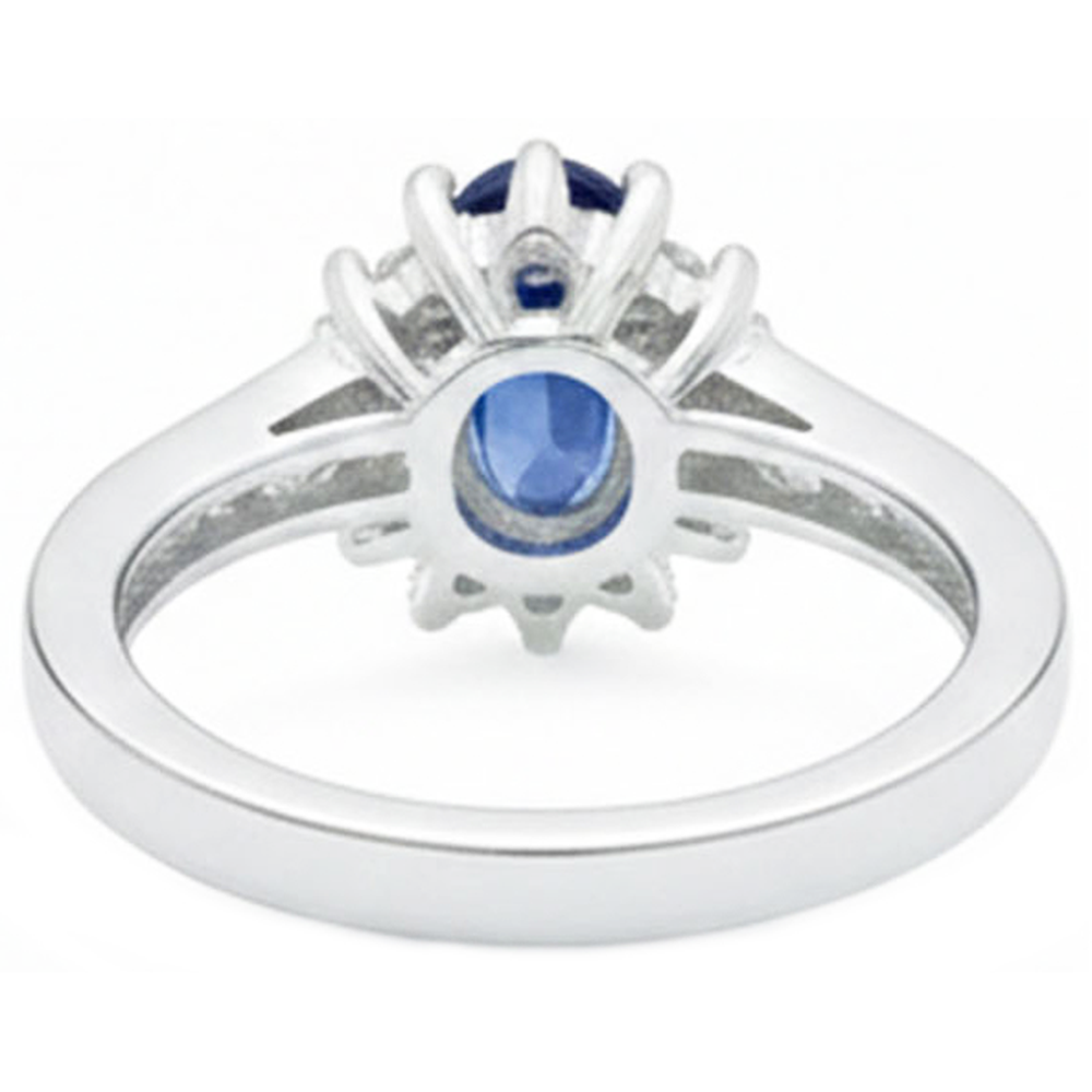 echter oval diamant 2.40Karat ring auf Weiß