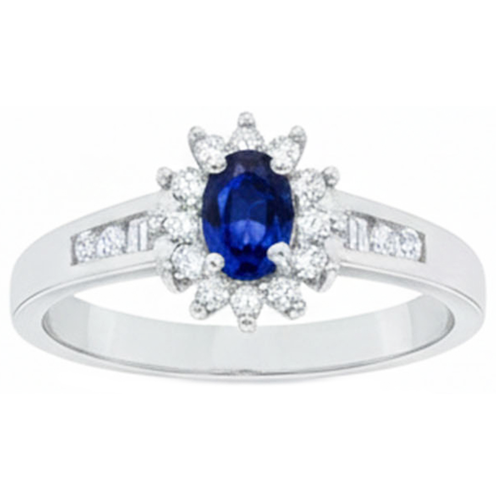 echter oval diamant 2.40Karat ring Seitenansicht