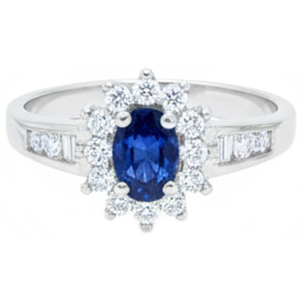 echter oval diamant 2.40Karat ring Vorderansicht