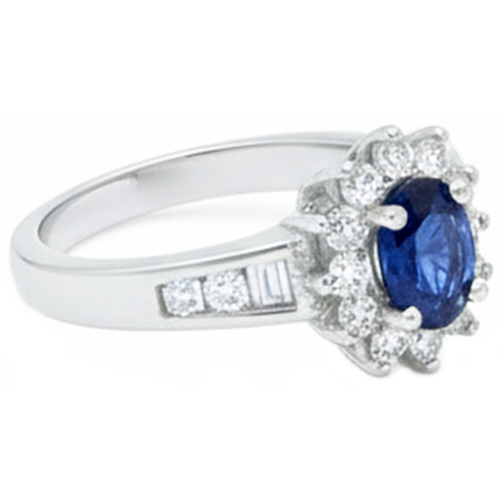 echter oval diamant 2.40Karat ring Detailansicht