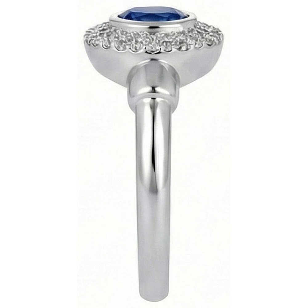 echter oval saphir 2.40Karat ring Draufsicht