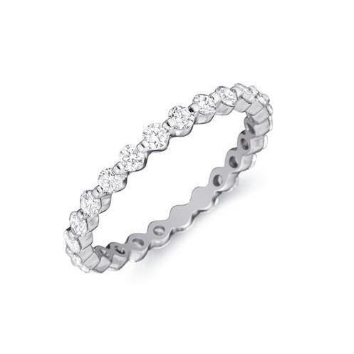 2,40 Ct Brillantschliff Natürliche Diamant Ewigkeit Band 14K Weißgold