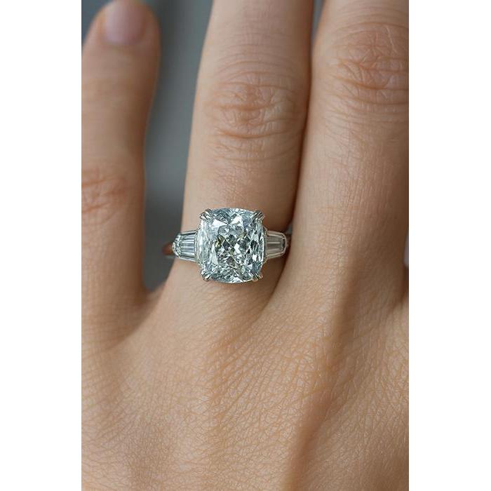 2,41 Karat Echt Diamant 3-Stein Ring Weißgold Schmuck