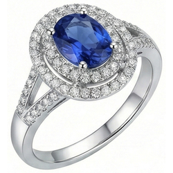 Echter Saphir Ring 2 Karat