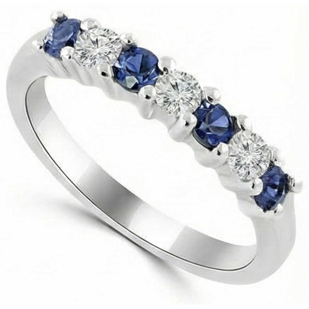 2,45 ct runder Sri Lanka Saphir Diamant Ehering