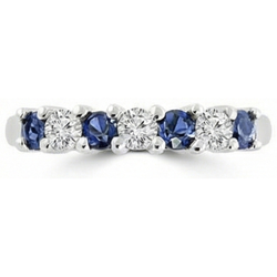 2,45 ct runder Sri Lanka Saphir Diamant Ehering