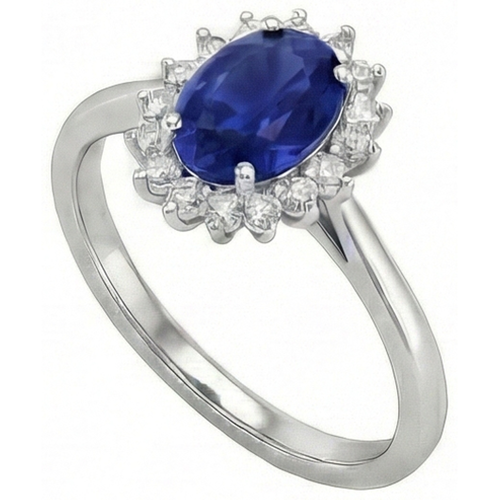 echter oval saphir 2.5Karat ring Detailansicht