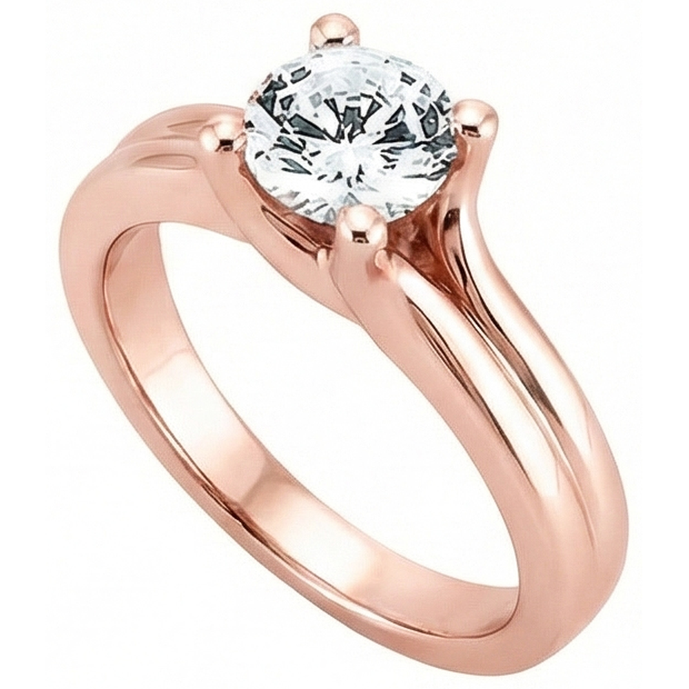 echter round diamant 2.50Karat ring Vorderansicht