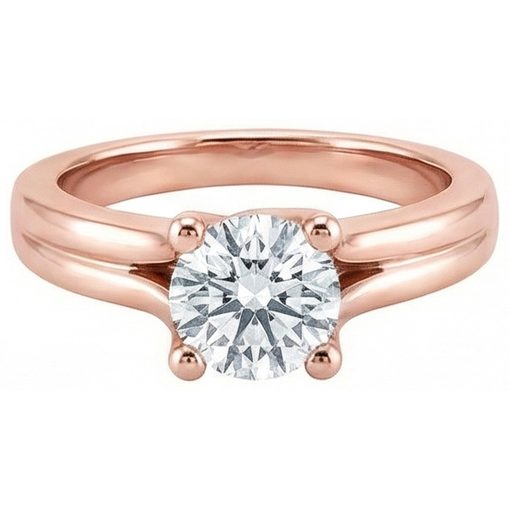 echter round diamant 2.50Karat ring Seitenansicht