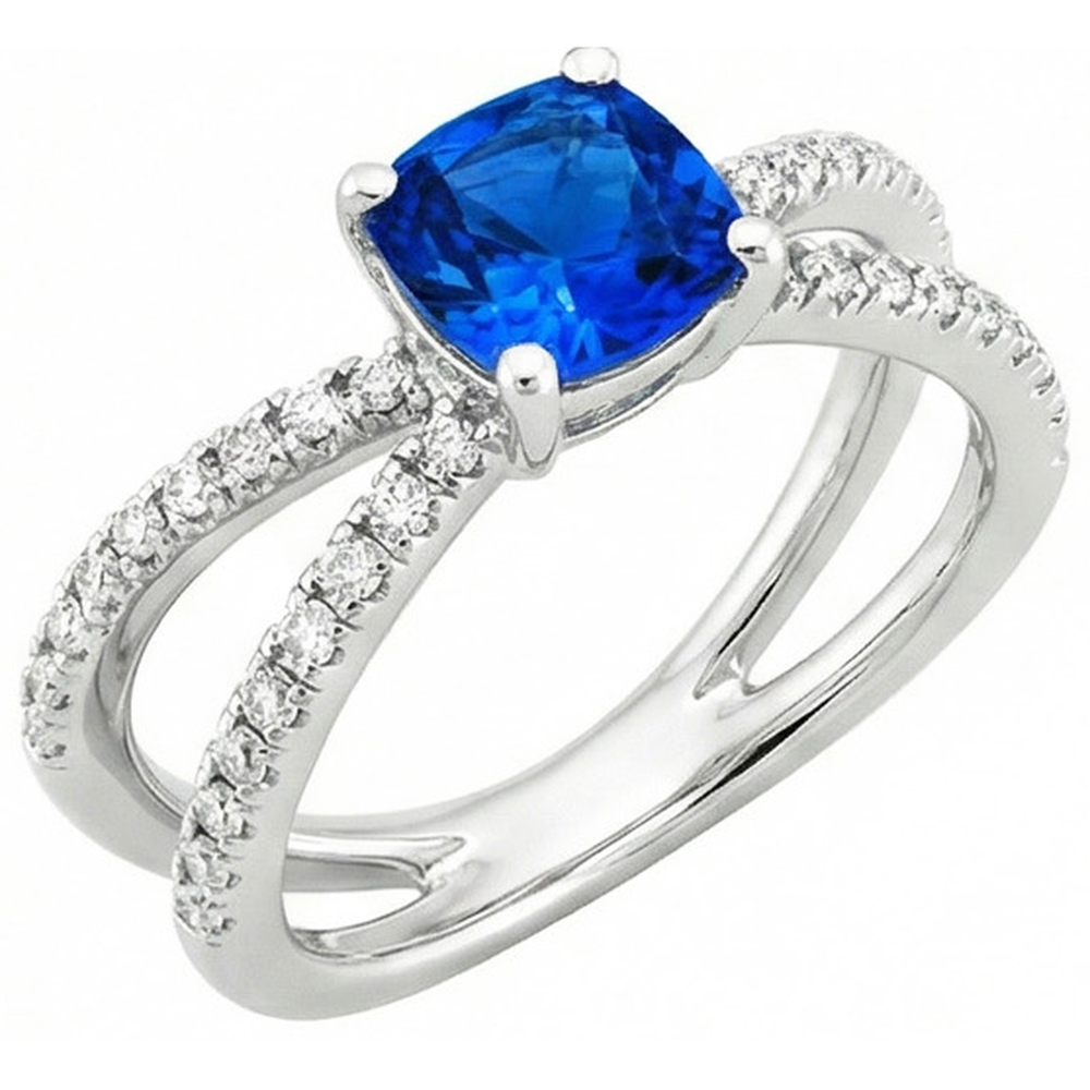 echter round diamant 2.50Karat ring Draufsicht