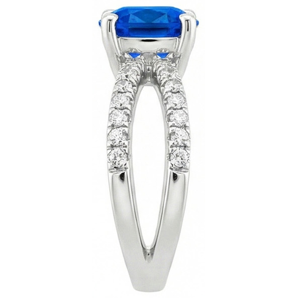 echter round diamant 2.50Karat ring Profilansicht