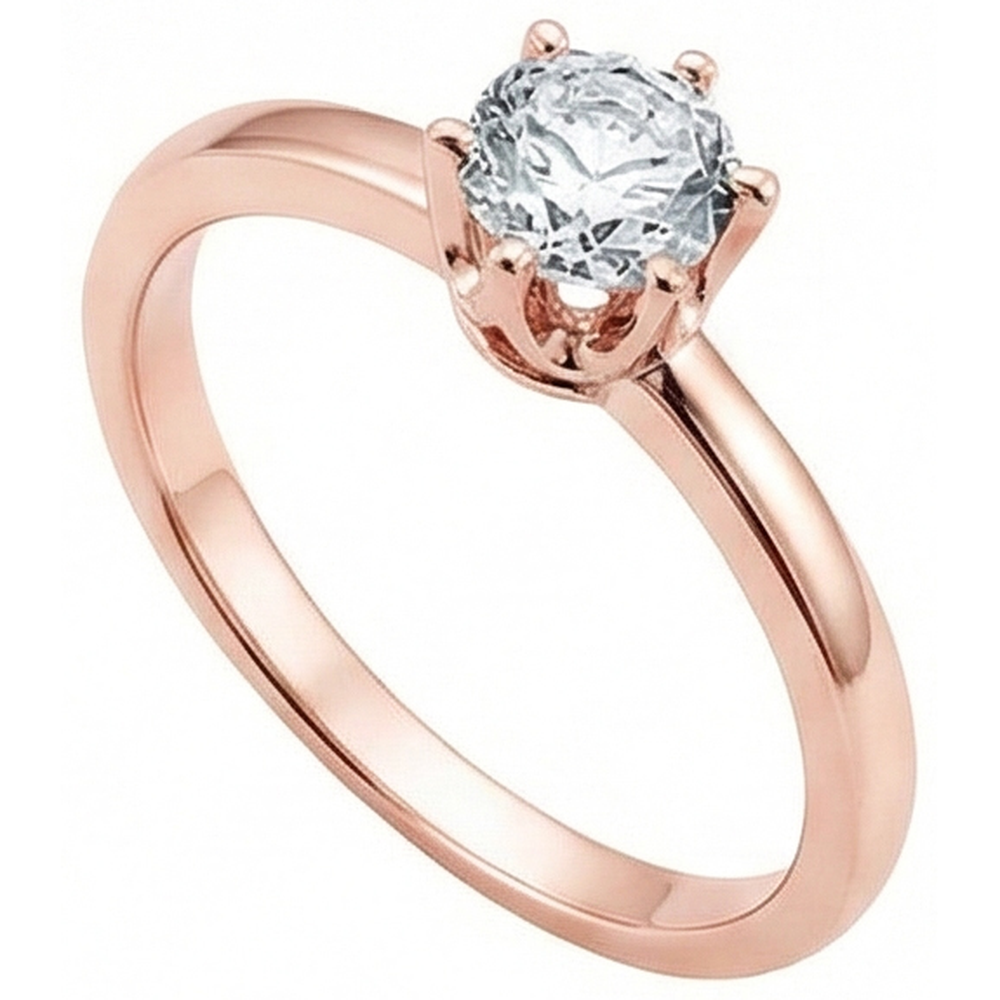 echter round diamant 2.50Karat ring Vorderansicht