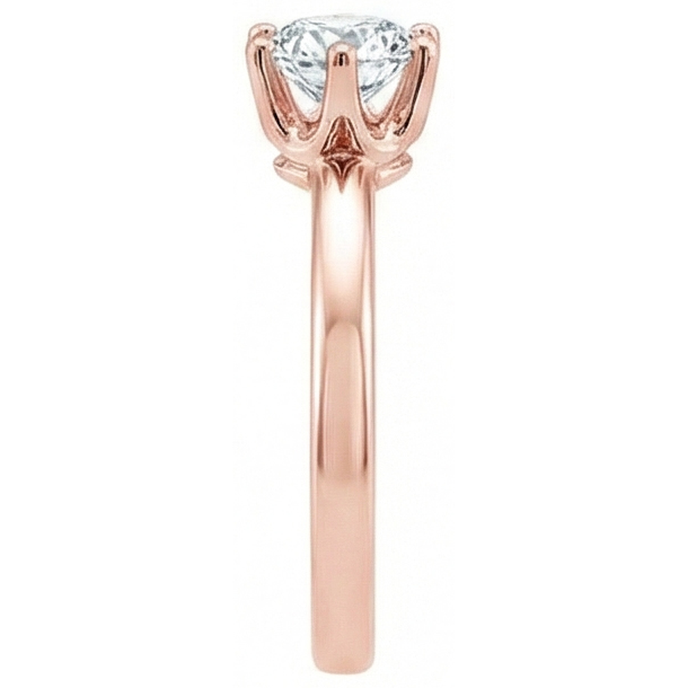 echter round diamant 2.50Karat ring Draufsicht