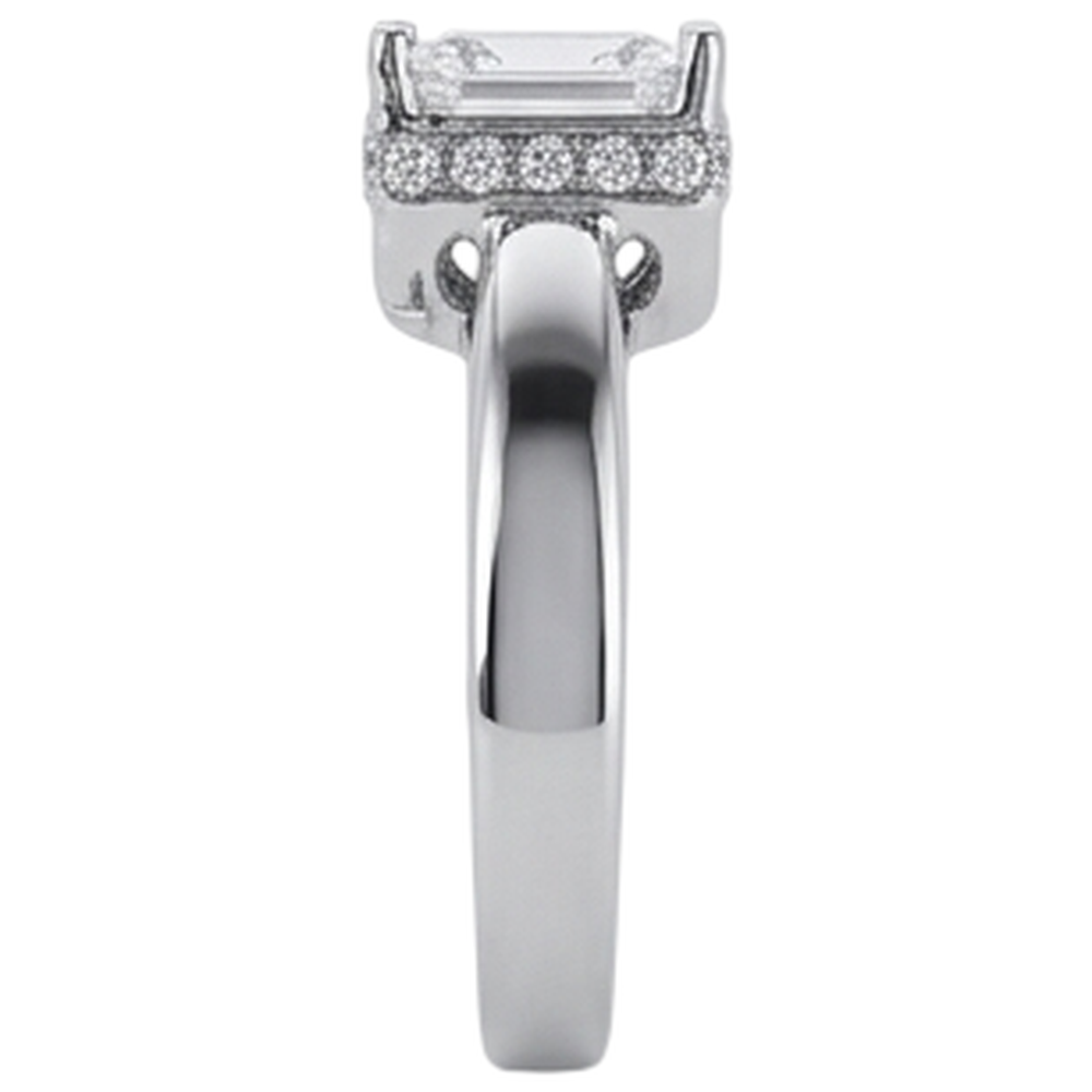 2,50 Karat Hidden Halo Echt Diamant-Verlobungsring Im Prinzessschliff Neu