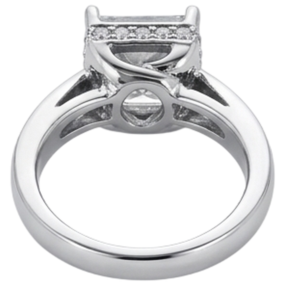 2,50 Karat Hidden Halo Echt Diamant-Verlobungsring Im Prinzessschliff Neu
