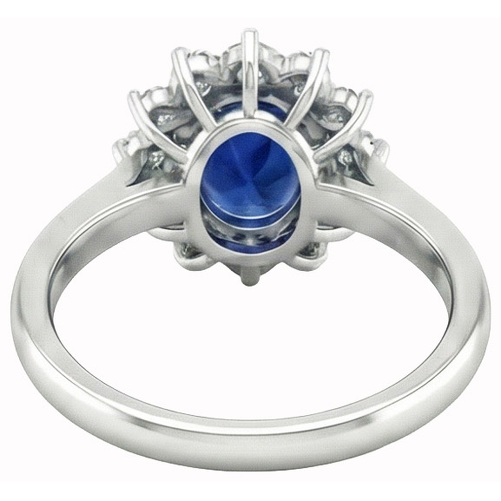 echter oval diamant 2.50Karat ring auf Weiß