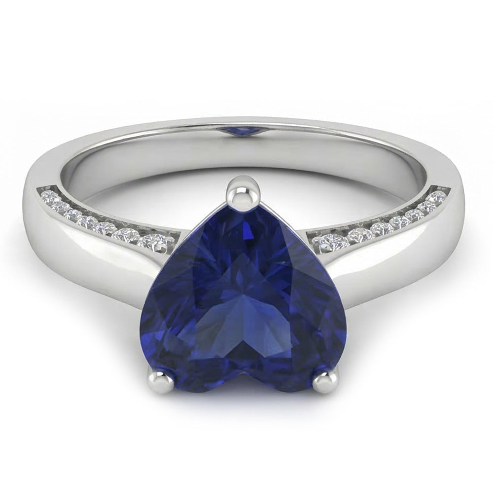 echter round diamant 2.50Karat ring Seitenansicht