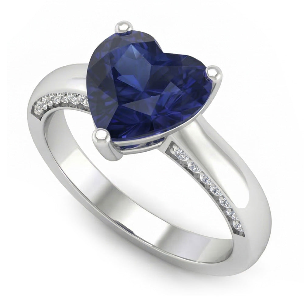 echter round diamant 2.50Karat ring Draufsicht