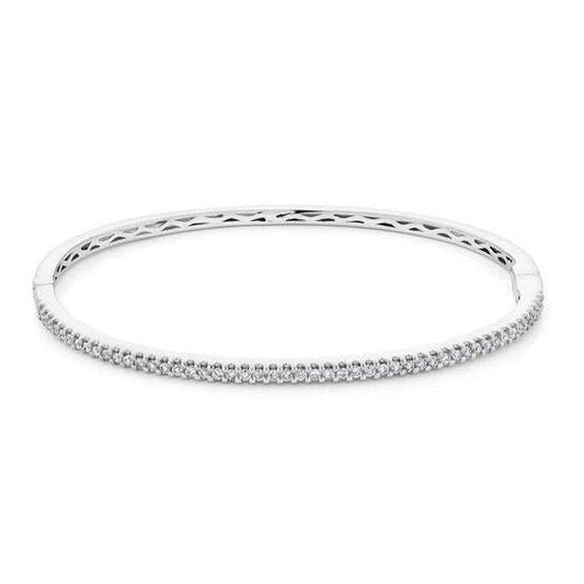 2,50 Ct Runden Echt Diamants Damenarmband 14K Weißgold