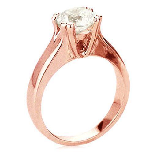 2,50 Karat Natürliche Diamant-Solitärring Roségold