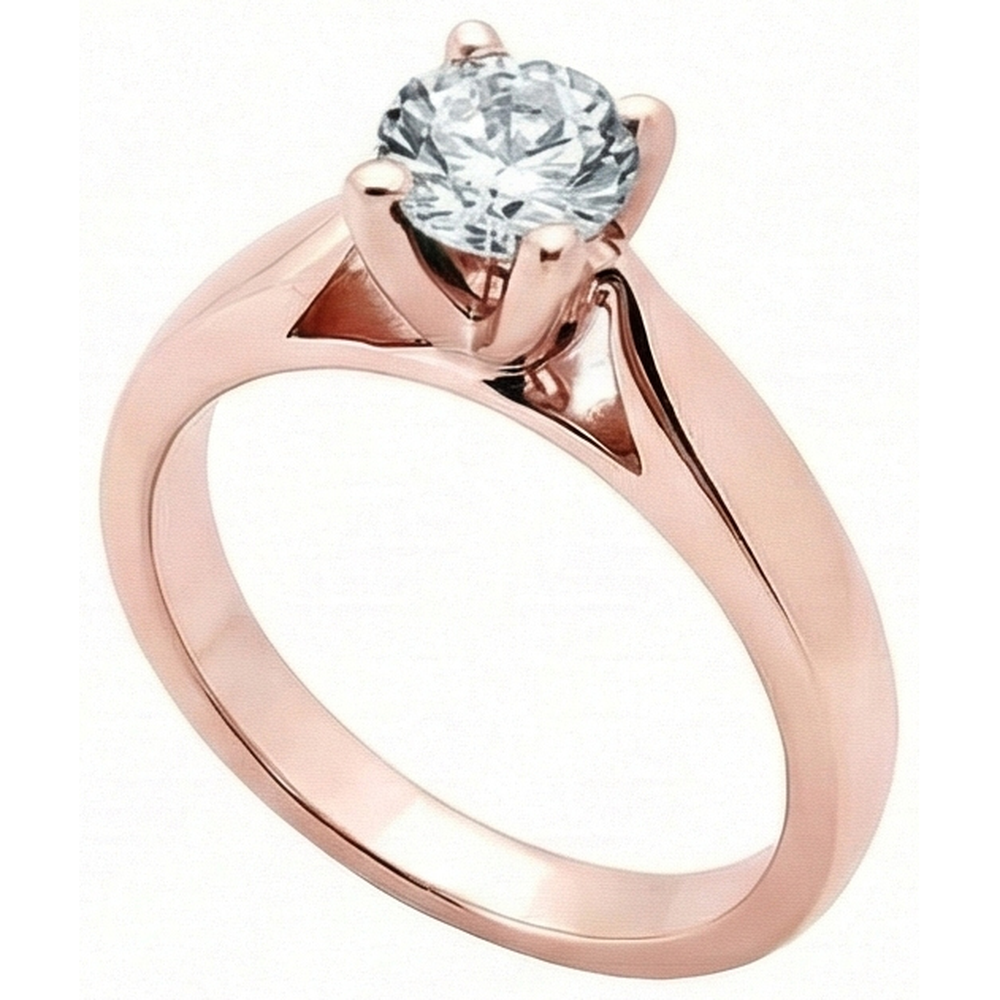 2,51 Ct. Solitär-Verlobungsring Aus Roségold Mit Echt Diamanten
