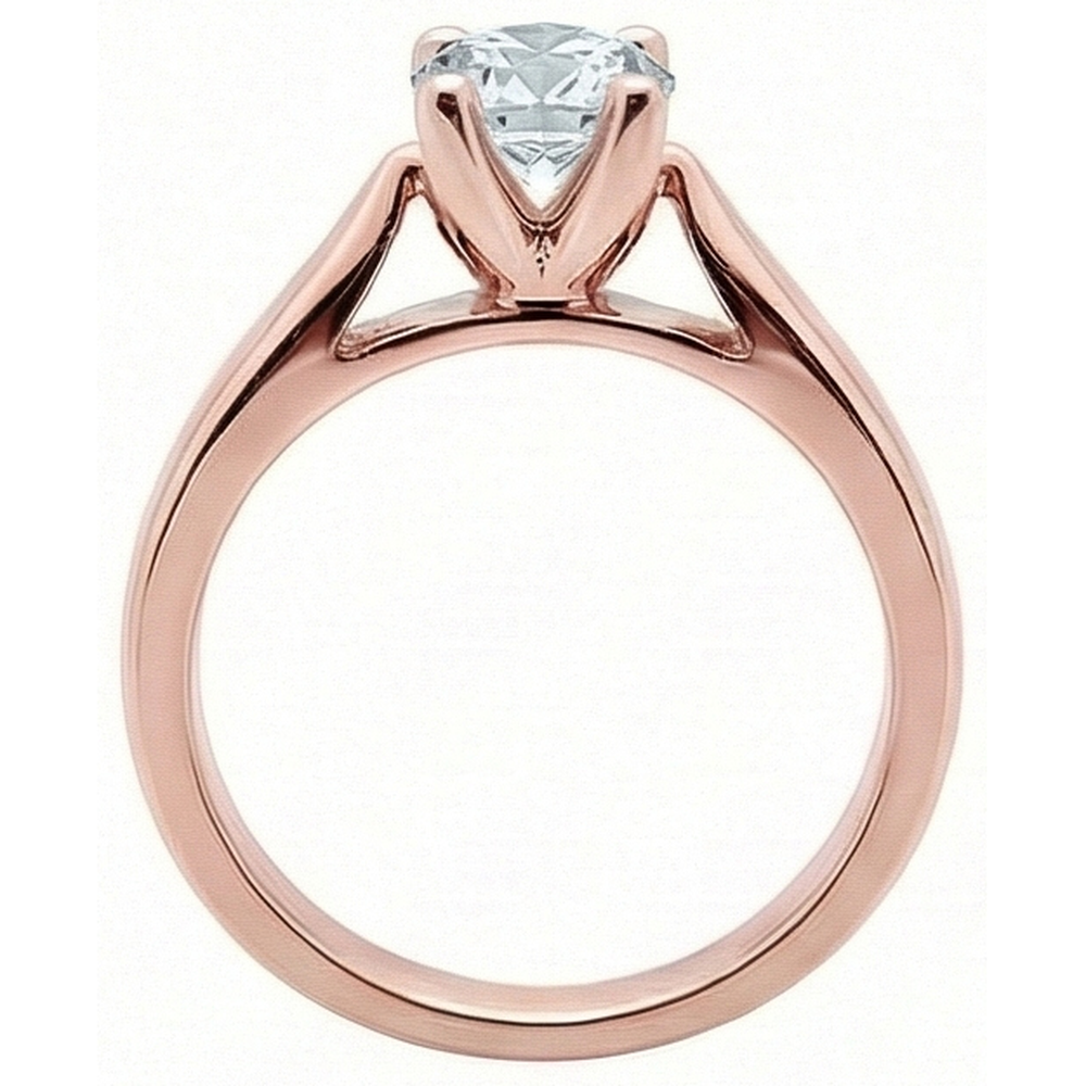 2,51 Ct. Solitär-Verlobungsring Aus Roségold Mit Echt Diamanten