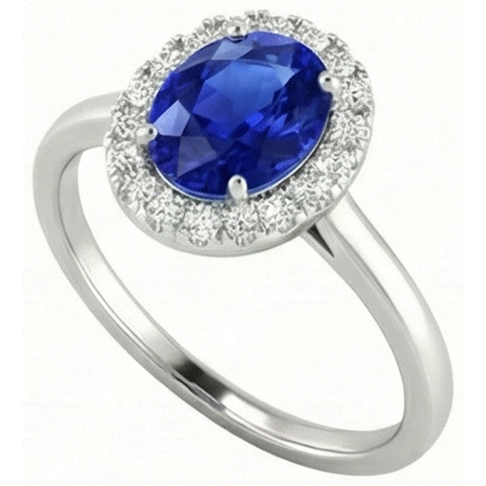 echter oval diamant 2.60Karat ring Detailansicht