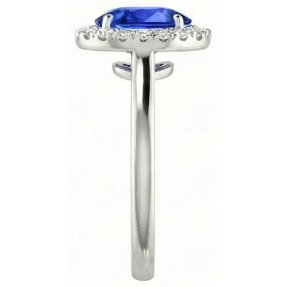 echter oval diamant 2.60Karat ring Draufsicht